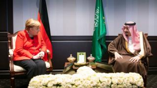 مرکل و ملک سلمان