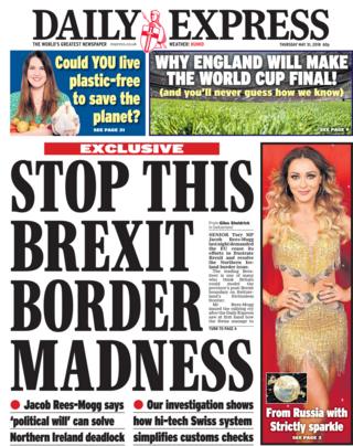 Daily Express front page - 31/05/18