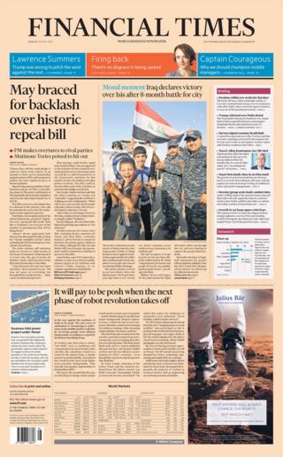 Financial Times front page