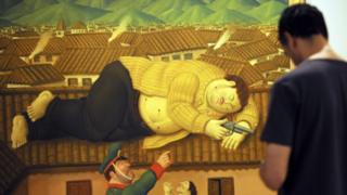 Cuadro de Botero en el Museo de Medellín