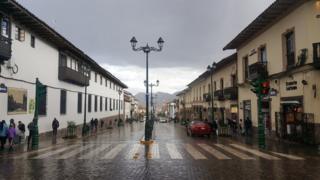 Calle en Cuzco, Perú