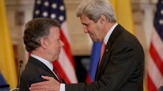 Juan Manuel Santos, John Kerry