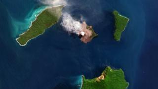 Vulcão Anak Krakatau. Foto: Agosto 2018