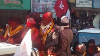 जुम्ला बजारमा एमालेको विजय यात्रा