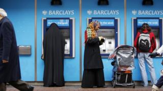 people at cash points
