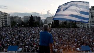 Greek protester