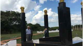 Retired Major General Sheonan Singh at the IPKF memorial at Palali airbase
