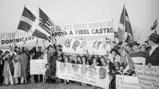 Exilados dominicanos esperando Fidel