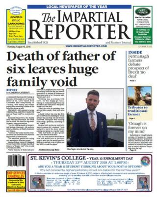 Front page of the Impartial Reporter