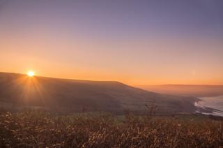 Sunset over landscape