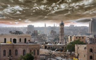Vista aérea de Aleppo