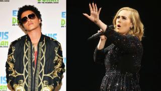 Bruno Mars and Adele
