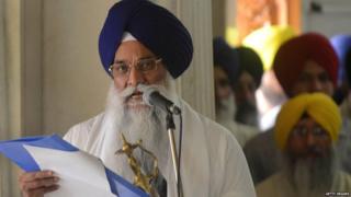 Akal Takhat Sahib, Gurbachan Singh delivers his speech after prayers at The Sri Akal Takht in The Golden Temple in Amritsar on June 6, 2013