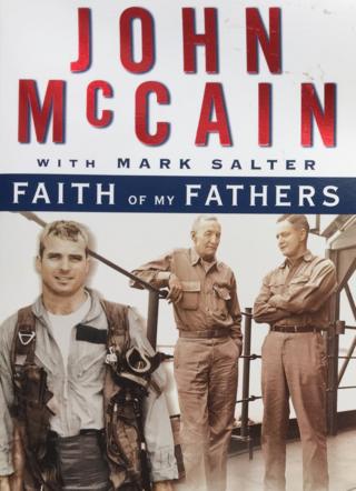 Hình bìa hồi ký "Faith of My Fathers" của TNS John McCain