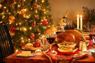 Roast turkey at Christmas