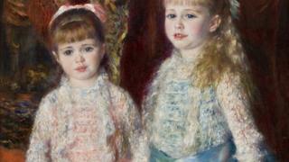 Pintura 'Alice e Elisabeth Cahen d'Anvers', mais conhecida como 'Rosa e azul', do pintor impressionista francês Renoir, de 1881 e que faz parte do acervo do Masp, em São Paulo