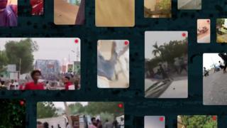 اسوڈان کے دارالحکومت خرطوم میں 3 جون کی صبح سکیورٹی فورسز کی دھرنا دینے والوں کے خلاف کارروائی جسے مظاہرین میں سے کئی نے فلمبند کیا۔
