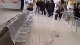 An altercation between passengers at Belfast International Airport