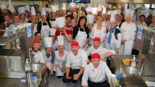 Participants at a Food@Work event