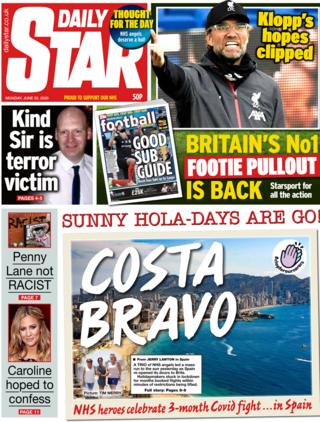 The Daily Star front page 22 June