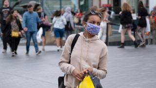 Woman in a mask in Birmingham