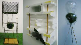 Found objects turned into sculptures