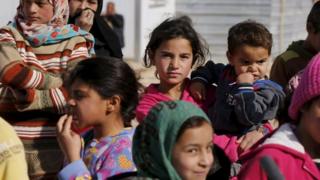 Syrian refugee children in a camp for displaced in Jordan. Photo: February 2016