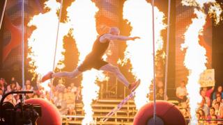 Dion Trigg competing on Ninja Warrior Austria