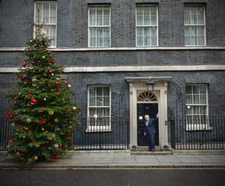 Boris Johnson returns to 10 Downing Street from Buckingham Palace