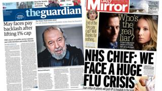 Guardian/Mirror front page