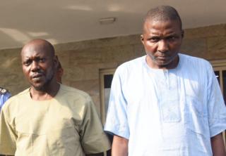 Baale of Shangisha, Chief Yusuf Ogundare (right), with his brother and accomplice, Mohammed Adams