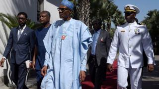 Aarẹ Muhammadu Buhari pẹlu awọn adari nilu Abuja