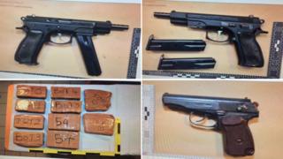 Guns and drugs seized by the National Crime Agency