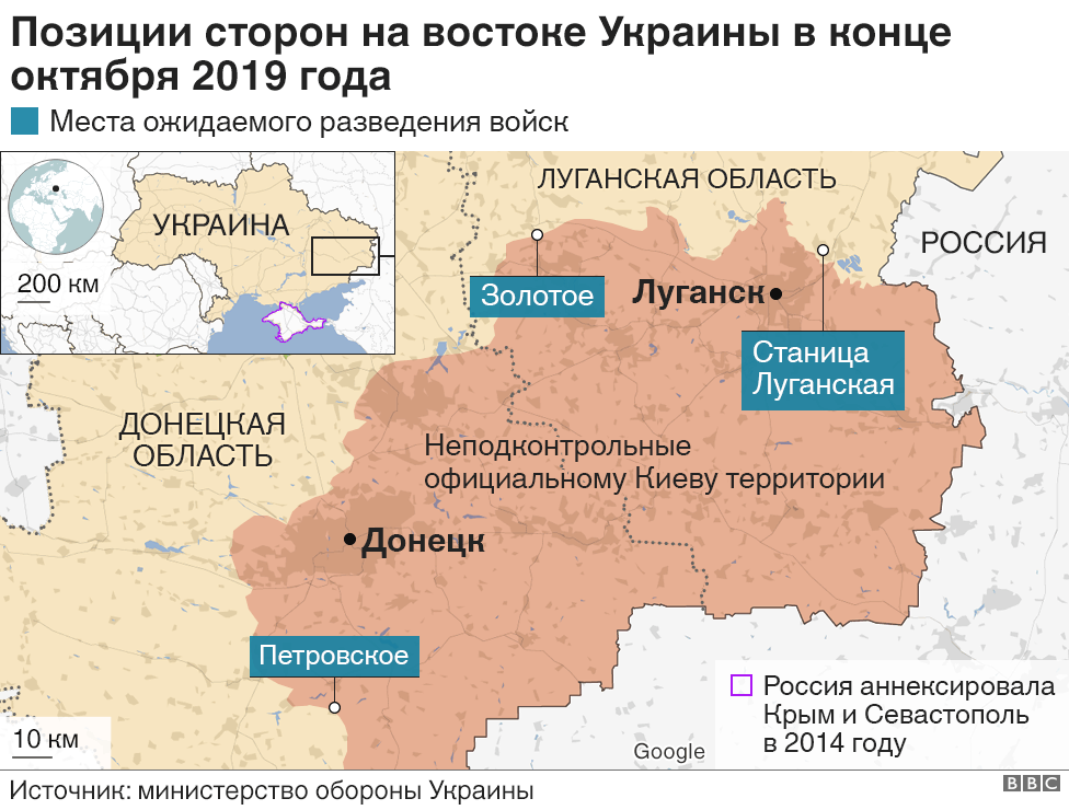 Карта петровское лнр