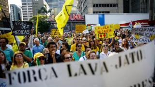 Manifestação na Evenida Paulista em São Paulo