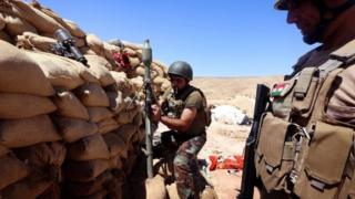 Iraqi Kurdish Peshmerga fighters pictured in August 2015