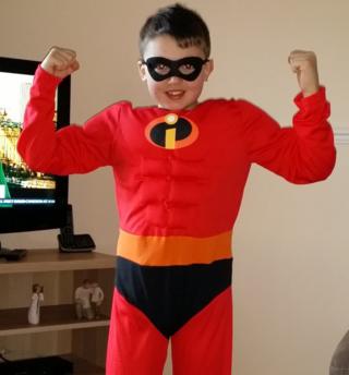 Miles from Nottinghamshire in England has been ready since 7am. He is really excited and wishes everyone a really happy world book day!