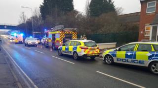 Scene of the fire in Wherstead Road, Ipswich
