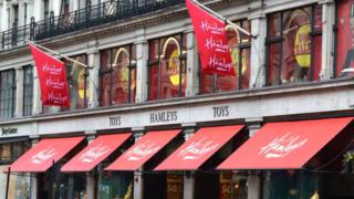 Hamleys Store and the brand logo seen in London