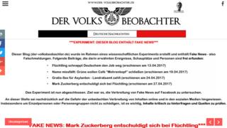Поддельный новостной сайт (на немецком языке) - скриншот