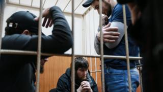 Подозреваемые по делоу об убийстве Бориса Немцова в здании Басманного суда