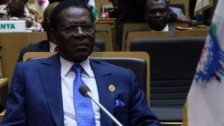 Le président Theodoro Obiang Nguema, lors d'un sommet de l'UA à Addis-Abeba.