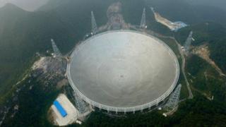 Aerial view of the FAST telescope