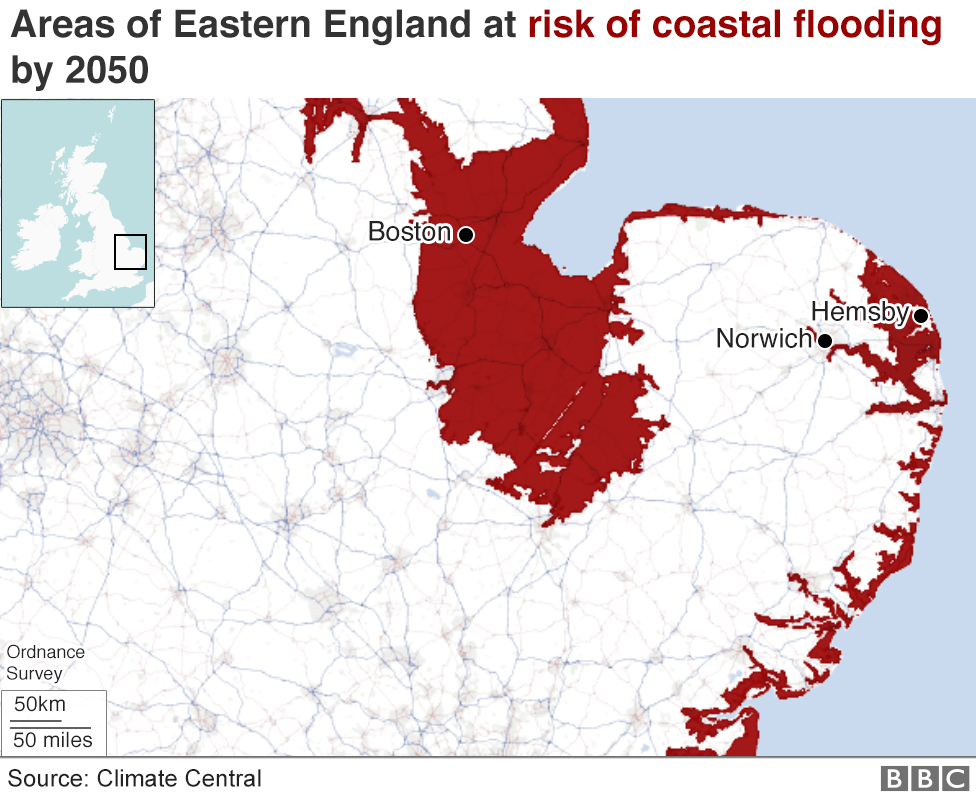 Coastal floods warning in UK as sea levels rise BBC News