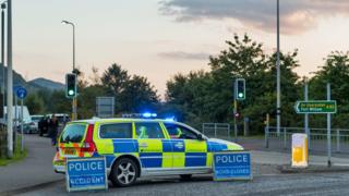 Police at the scene