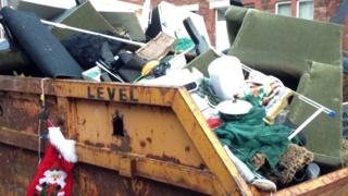 Skip full of rubbish