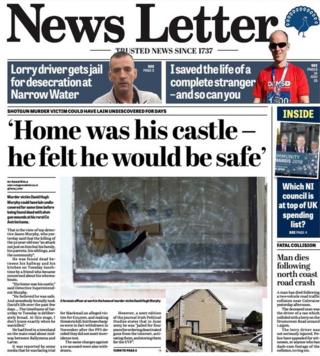 Front page of the News Letter, Thursday 21 February 2019