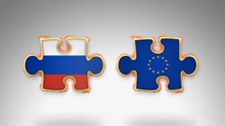 Европа и Россия в форме частей головоломки