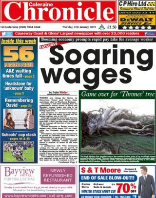 Coleraine Chronicle front page