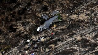 Wreckage of Turkish private jet that crashed near Shahr-e Kord, in south-western Iran (12 March 2018)